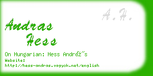 andras hess business card